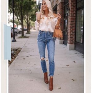 Abercrombie high rise skinny jeans